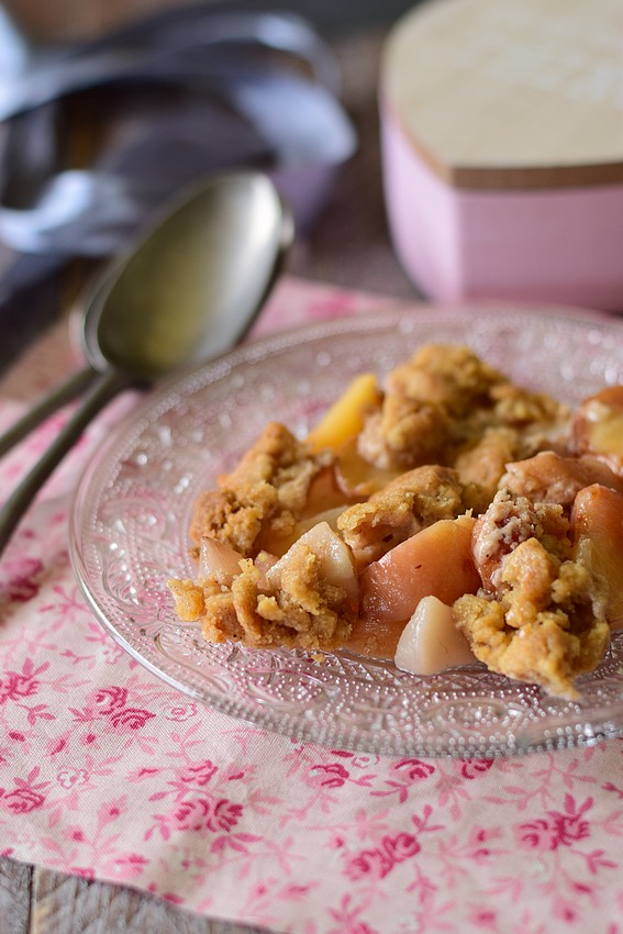 crumble peche poire speculoos4